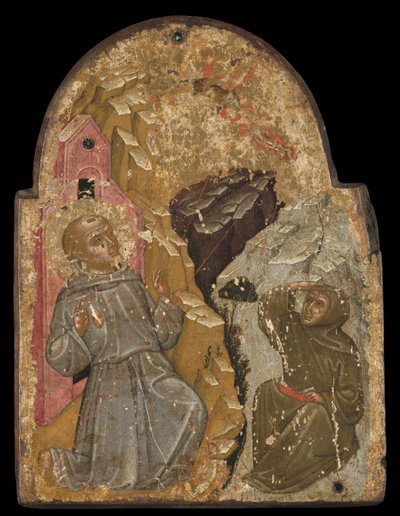 Icon of St Francis Receiving the Stigmata by Greek School